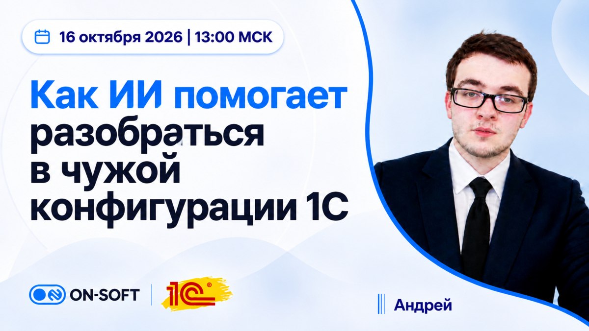 Запись вебинара: Как ИИ помогает разобраться в чужой конфигурации 1С